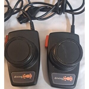 Atari 2600 Vintage Driving Controllers CX20 Set of 2 OEM Paddle Tested